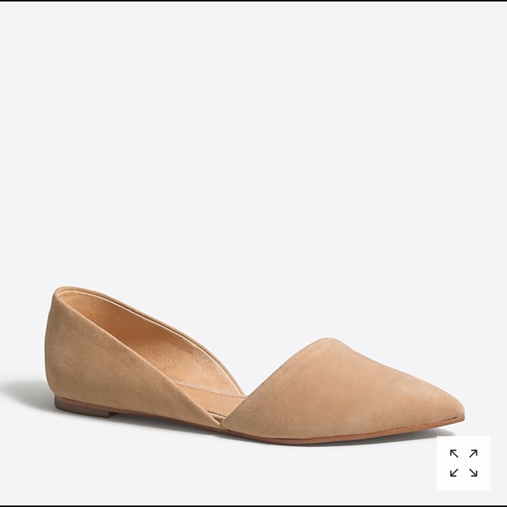 J Crew Zoe Suede D’Orsay Flats Saddle 8
